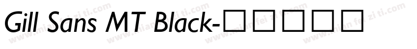 Gill Sans MT Black字体转换